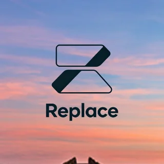 Replace background — sunset sky preset